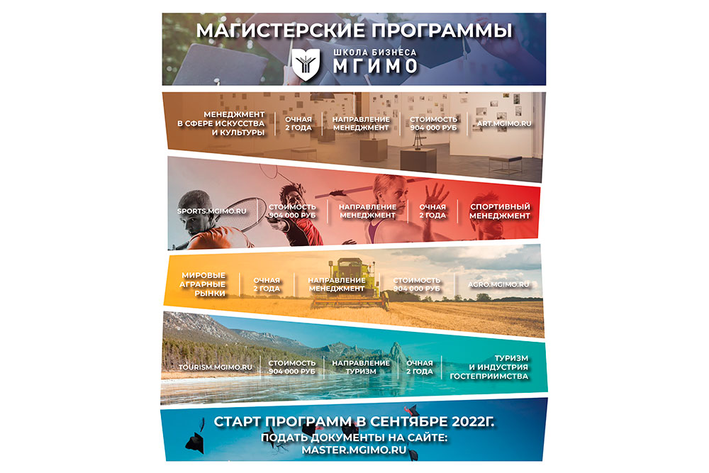 Школа бизнеса МГИМО объявляет набор на магистерские программы