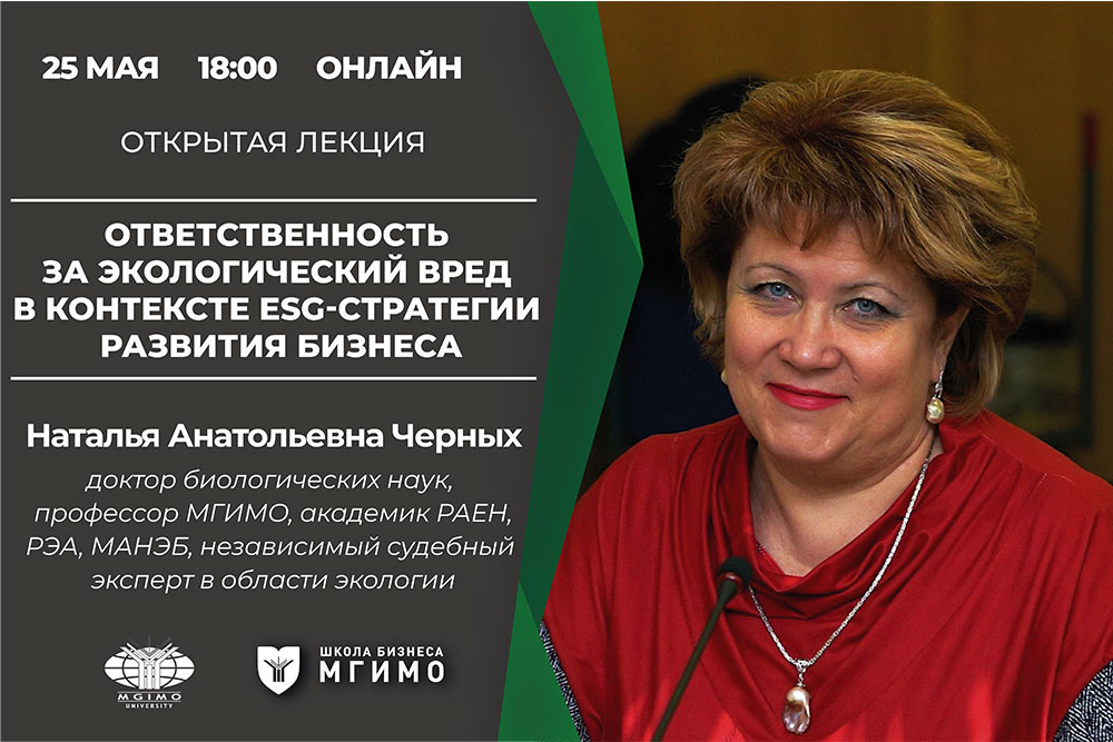 Лекция Н.А.Черных об экологической ответственности компаний: магистратура «Менеджмент устойчивого развития»